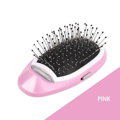 Portable anti frizz hair brush for on-the-go smooth hair