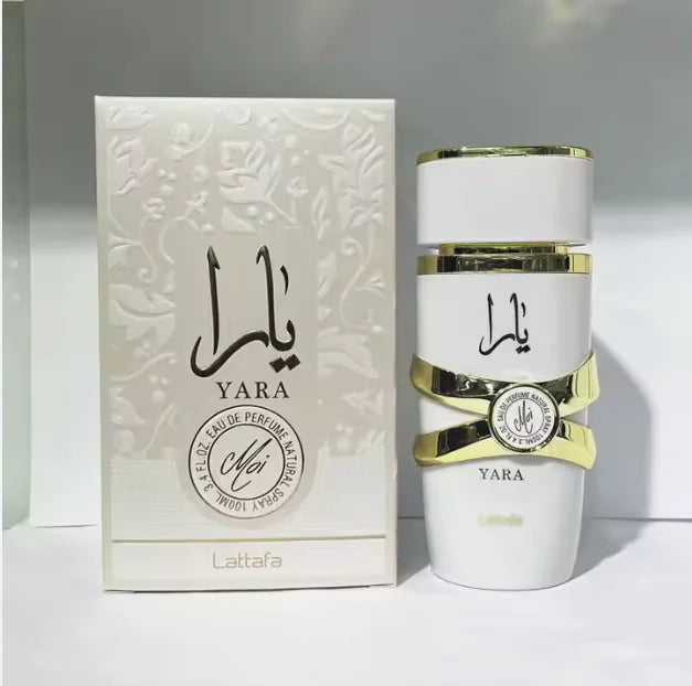 yara lattafa perfume on a dark background, emphasizing its elegance